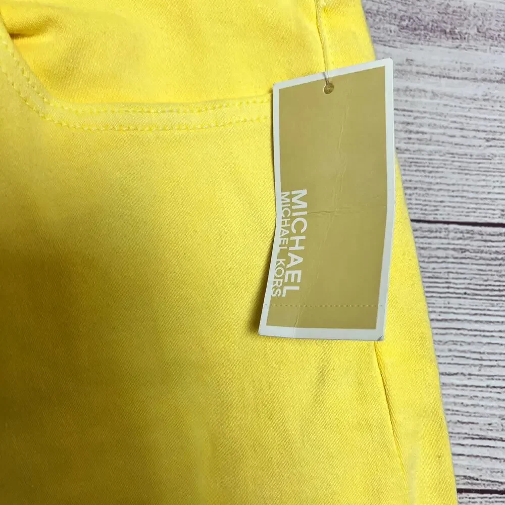 Michael Kors Basic Womens Lemon Straight Leg Pants Sz 12